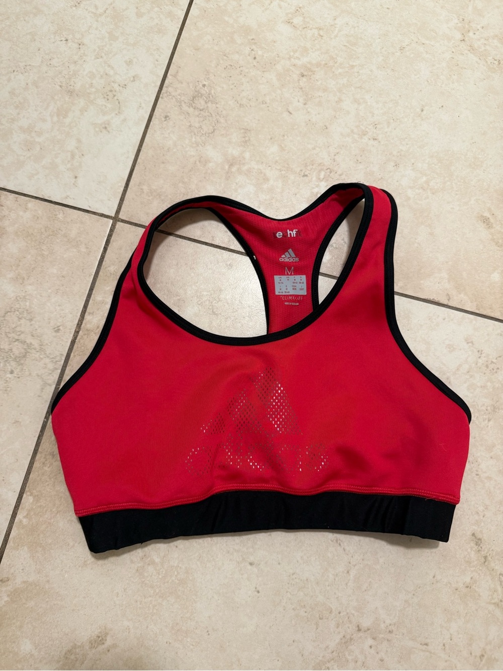 Adidas Women's Red Medium Support Sports Bra